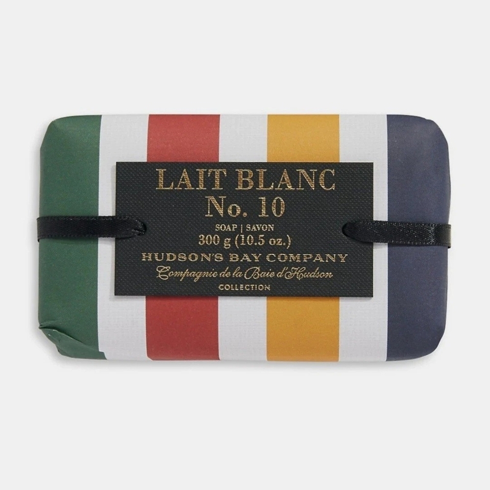 Hudson Bay Company Multistripe Iconic Lait Blanc No. 10 Luxury Soap 300g NEW